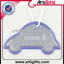 Car shape reflective key chain with custom logo